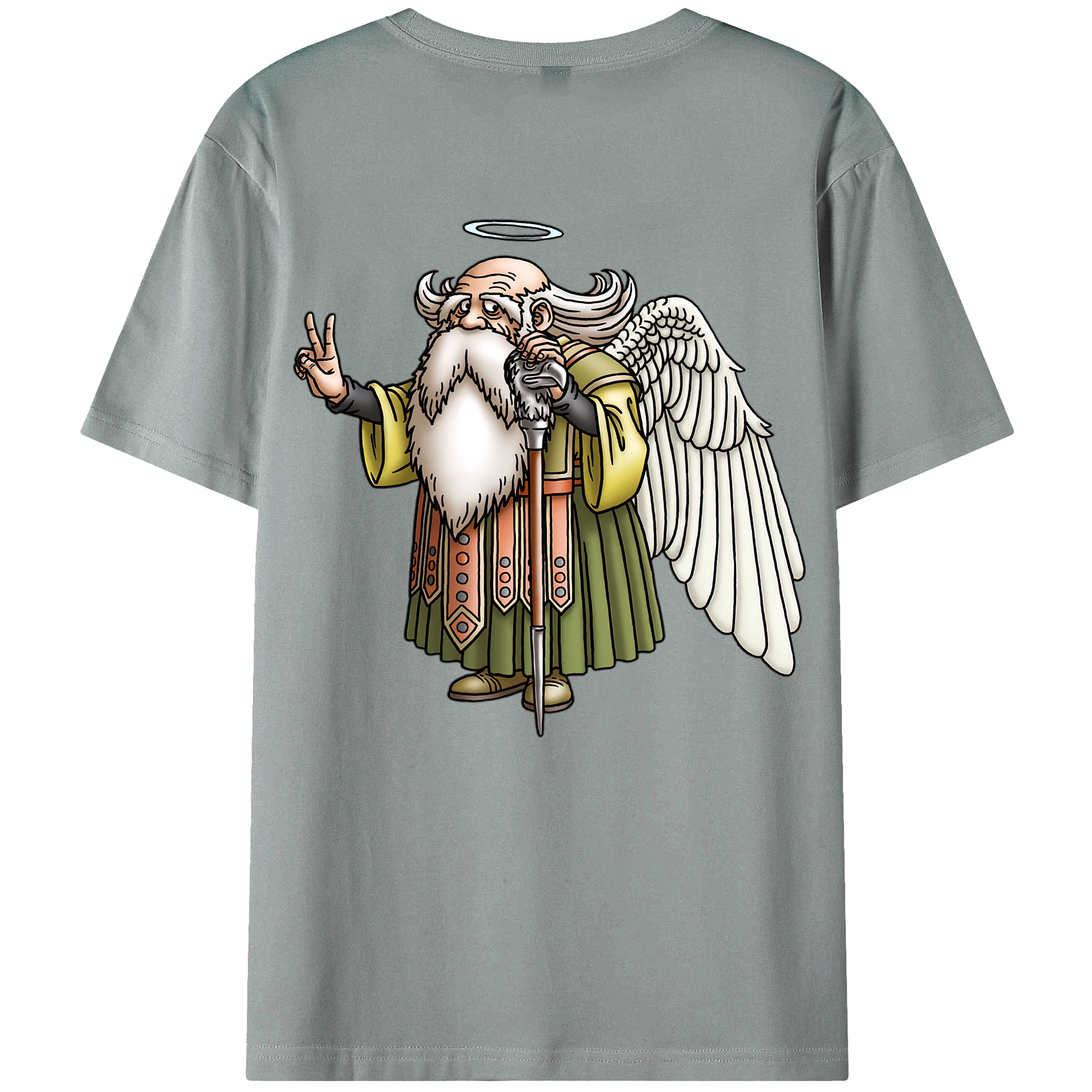 （画像用） ドラゴンクエスト Doragon Kuesuto Dragon Quest 綿100％ メンズ半袖Tシャツ（バックプリント） 通気性